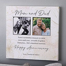 To My Parents Personalized Anniversary Wall Canvas  - 37898