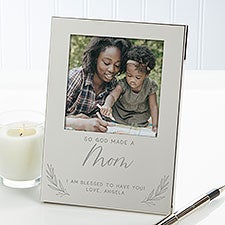 Personalized Silver Picture Frame - So God Made… - 37904