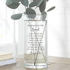 Grateful For You Personalized 7.5quot; Cylinder Vase  - 37932