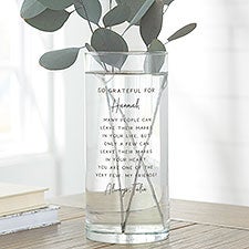 Grateful For You Personalized 7.5" Cylinder Vase  - 37932