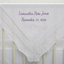 Write Your Own Embroidered Christening Blanket  - 37950