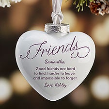 Personalized Deluxe Heart Ornament - Friends Forever - 37977
