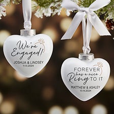 Were Engaged Personalized Heart Wedding Engagement Ornament - 37978