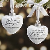 We're Engaged Personalized Heart Wedding Engagement Ornament - 37978