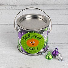 Happy Halloween Personalized Paint Can with Hershey Kisses  - 37993D