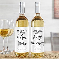 Pairs Well With...Personalized Wine Bottle Labels  - 38045