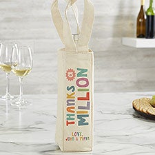 Many Thanks Personalized Wine Tote Bag  - 38055