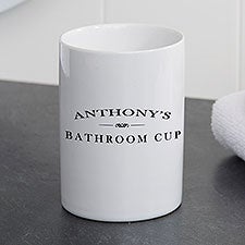 Personalized Ceramic Bathroom Cup - Family Market - 38064