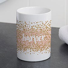 Personalized Ceramic Bathroom Cup - Sparkling Name  - 38070