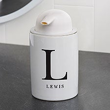 Personalized Ceramic Soap Dispenser - Chic Monogram - 38135