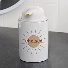 Personalized Ceramic Soap Dispenser - Boho Landscape - 38146