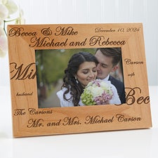 Personalized Wedding Photo Frames - Mr and Mrs - 3817