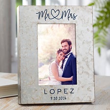 Infinite Love Personalized Wedding Galvanized Metal Picture Frame  - 38177