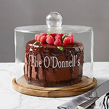 Personalized Cake Stand with Dome - Brisbane Collection - 38208
