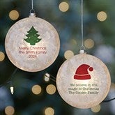 Personalized Christmas Lightable Frosted Glass Ornament - Choose Your Icon - 38227