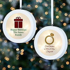 Personalized Christmas LED Light Ornament - Choose Your Icon - 38230