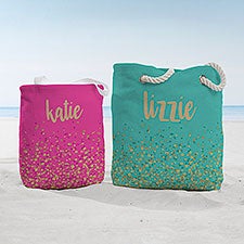 Sparkling Name Personalized Beach Bag  - 38240