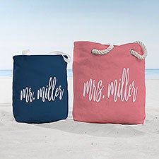 Mr.  Mrs. Personalized Beach Bag  - 38241