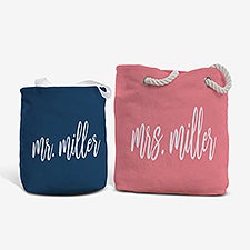Mr.  Mrs. Personalized Beach Bag  - 38241