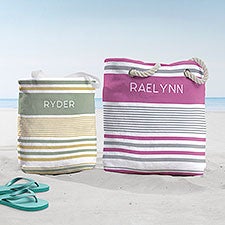 Turkish Stripes Personalized Beach Bag  - 38262