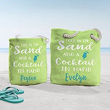 Toes in the Sand Personalized Beach Bag  - 38268