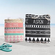 Bohemian Chic Personalized Beach Bag  - 38270