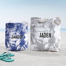 Bold Tie Dye Personalized Beach Bag  - 38281