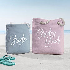 Classic Elegance Wedding Party Personalized Beach Bag  - 38283
