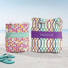 Geometric Personalized Beach Bag  - 38284