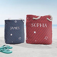 Stars & Stripes Personalized Beach Bag  - 38293
