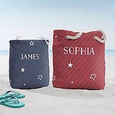 Stars  Stripes Personalized Beach Bag  - 38293