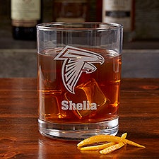 NFL Atlanta Falcons Engraved Old Fashioned Whiskey Glasses - 38309