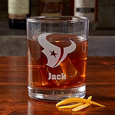 NFL Houston Texans Engraved Old Fashioned Whiskey Glasses - 38319