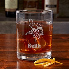 NFL Minnesota Vikings Engraved Old Fashioned Whiskey Glasses - 38326