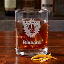 NFL Las Vegas Raiders Engraved Old Fashioned Whiskey Glasses - 38330