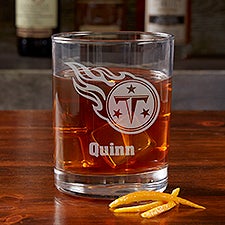 NFL Tennessee Titans Engraved Old Fashioned Whiskey Glasses - 38336