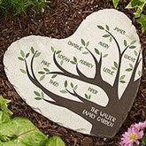 Family Tree Personalized Heart Garden Stones - 38340