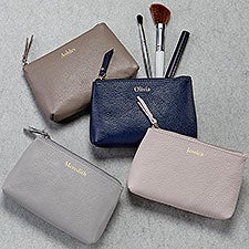 Personalized Leather Cosmetic Bag  - 38378D