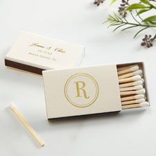 Personalized Wedding Box Matches - Couples Monogram - 38386D