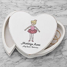 Ballerina philoSophies® Personalized Heart Jewelry Box  - 38403