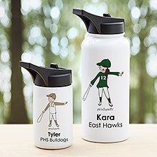 philoSophies® Baseball Personalized Double-Wall Vacuum Insulated Water Bottle  - 38408