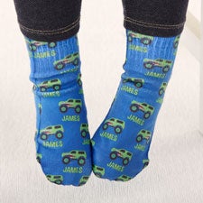 Construction & Monster Trucks Personalized Toddler Socks - 38435