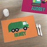 Construction & Monster Trucks Personalized Laminated Placemat  - 38439