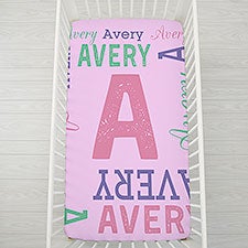 Repeating Name Personalized Crib Sheet  - 38501