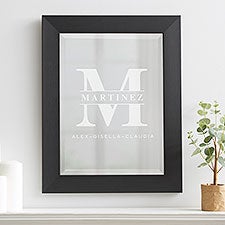 Engraved Framed Wall Mirror - Lavish Last Name - 38521