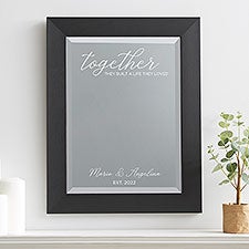 Engraved Framed Wall Mirror - Together they Built a Life - 38523