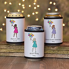 Birthday Balloons philoSophies® Personalized Can  Bottle Wrap  - 38528
