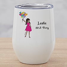 Birthday Balloons philoSophies® Personalized Stainless Insulated Wine Cup  - 38533