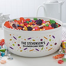 Personalized Halloween Candy Bowl - Candy Pattern - 38545