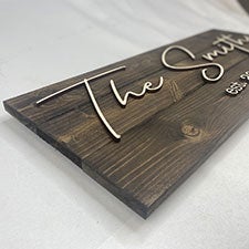 Personalized Wooden Pallet Modern Script Family Sign - 38569D